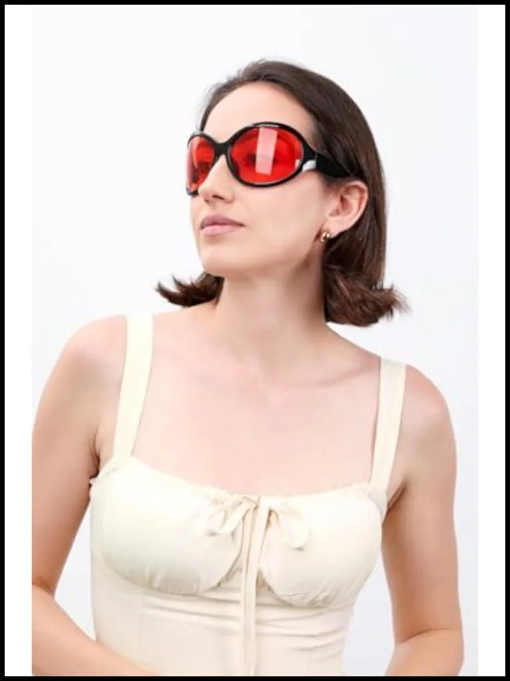 Oversized Wrap Around Sunglasses UV400 Protection Unisex Oval Frame